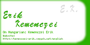 erik kemenczei business card